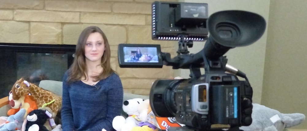 Katharine being interviewed by WEAU in 2013